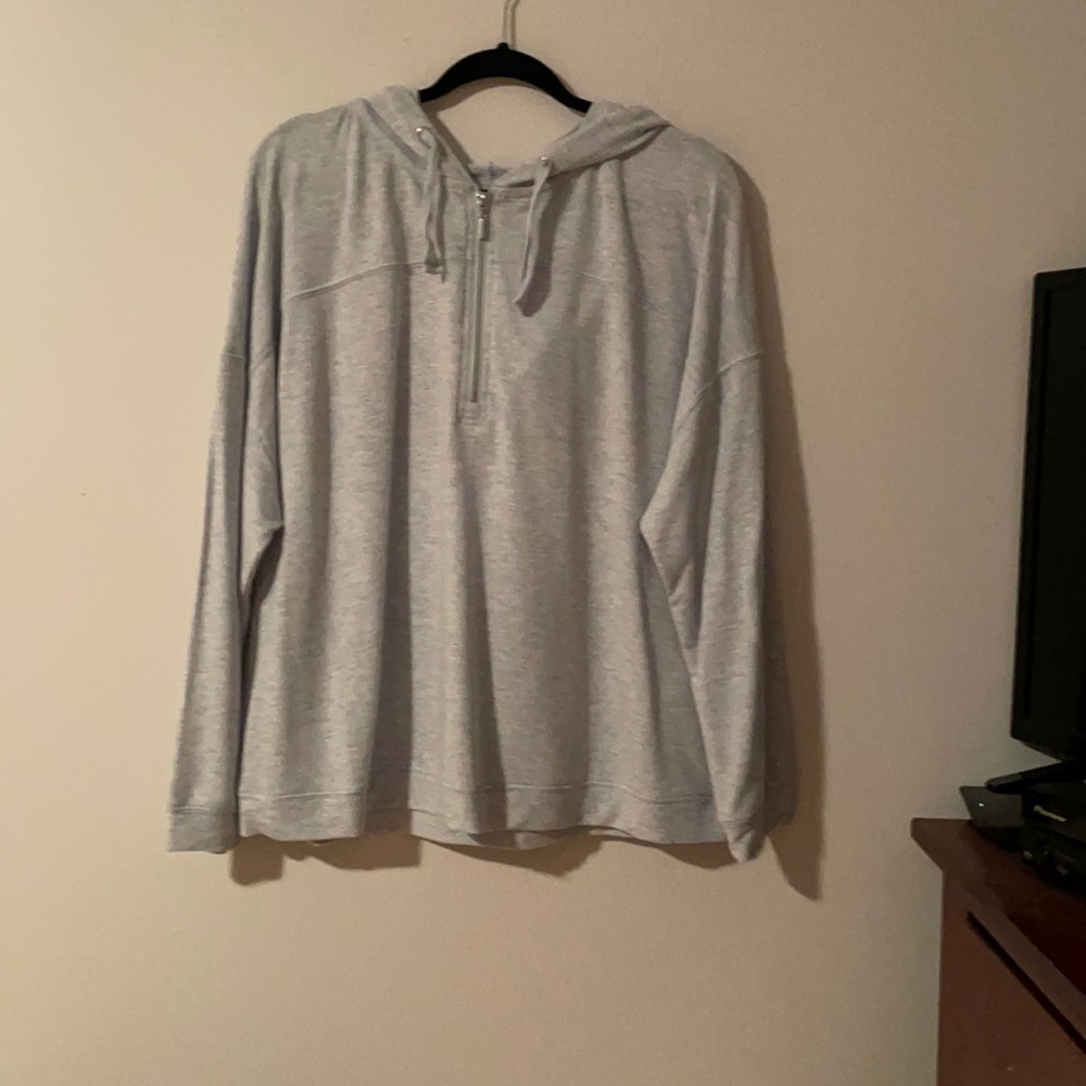 Light blue half zip hoodie